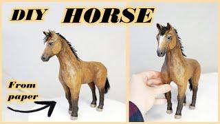 How to make paper HORSE | Cardboard crafts | Best out of waste