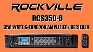 25 SPEAKER 70V SETUP with the ROCKVILLE RCS350-6 350 Watt Multi Zone Amp / Receiver