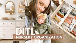 DAY IN THE LIFE WITH A NEWBORN | 8 Weeks Old! + Nursery Organization