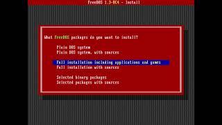 Using the Advanced Setup in FreeDOS 1.3 RC4