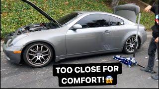 ALMOST TOTALED THE G35!!! *SCARY*