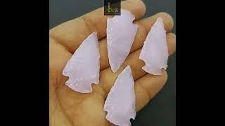 Rose Quartz Arrowhead Cabochon Gemstone, Loose Gemstone lot #shortvideo #video  #viralshort