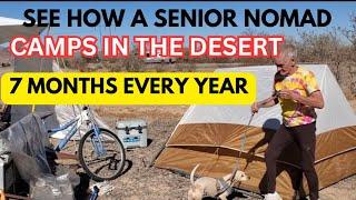 Senior Nomad shows how she sets up her winter camp in the desert