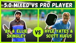 I Played Against Pickleball Pro Kyle Yates | 5.0+ Mixed vs Men's Doubles Ft. Pro Player