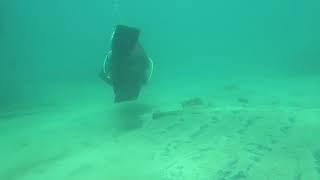 Scuba Diving at wreck in Persian Gulf, Larak Island, Iran.