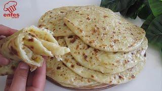 Unleavened! If you have potatoes and cheese at home, it will be soft with this method! so delicious