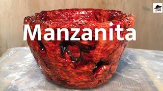 Woodturning and carving a Manzanita Burl