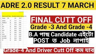 ADRE 2.0 FINAL CUTT OFF|| এইবাৰ বহুত কম যাব| B.A pass candidate job নাপাই এইটো Post ত