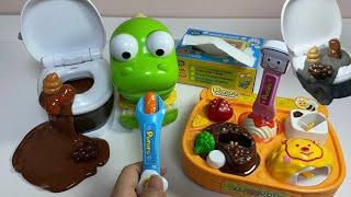 [Toy asmr]Pororo Eating and Slime Potty Training Toy 뽀로로 밥먹고 배변훈련