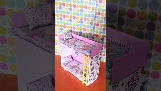 making  barbie beds from cardboard#shorts