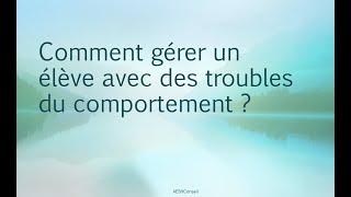 AESH : comment gérer un élève avec des troubles du comportement ?