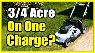 Can the EGO Battery Push Mower Mow 3/4 Acre on Single Charge?