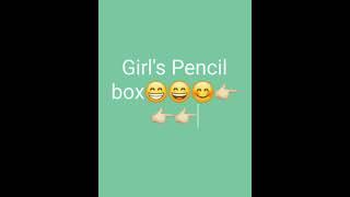 Boy's Pencil Box Vs Girl's Pencil box#shorts #viral