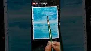 watercolour easy drawing tutorial #shorts #art #draw