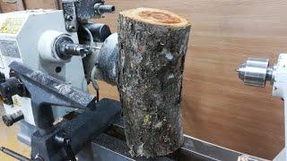 Woodturning - wineglass , wild apple tree ! Токарка по дереву - дикая яблоня !