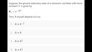 Q)73 ‖ Ground Stationary State Wave Function of a Simple Harmonic Oscillator ‖ PYQ