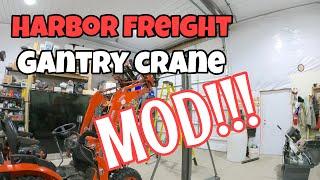 Harbor Freight 1 Ton Gantry Crane Assembly Plus MOD!!!