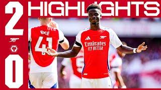 STARTING WITH A WIN! ️ | HIGHLIGHTS | Arsenal v Wolves (2-0) | Havertz & Saka | Premier League