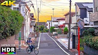 Sunset to Nightfall - Walking Around Suburbs of Komae Tokyo, Japan • 4K HDR