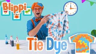 Blippi Makes Tie Dye T-Shirts and Learns About Colors | Learn Colors | Educational Videos For Kids