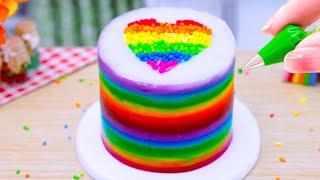 So Yummy Miniature Rainbow Cake Recipe | Full Tutorial On Making Rainbow Cake | RAINBOW CAKE HACK 