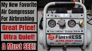 Fortress Ultra Quiet 1 Gallon Air Compressor Review - My New Favorite Airbrush Compressor!