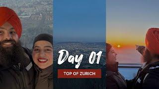 Switzerland ch pehla din atte TOP OF ZURICH da sunset view