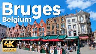 Bruges, Belgium Walking Tour (4k Ultra HD 60fps) – With Captions