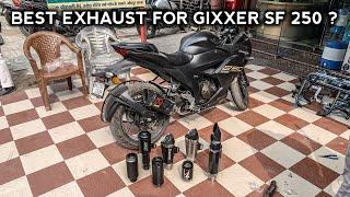 TRYING DIFFERENT EXHAUSTS ON SUZUKI GIXXER SF 250