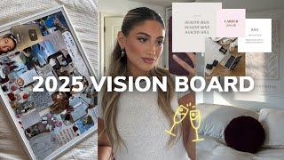 making my 2025 vision board *recap of last year,  new goals & more!!