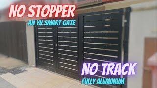 An Yu Aluminium Trackless Semi Folding Autogate | Au Yu Smart Gate