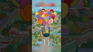 Bart flies on balloons#simpsons #shorts