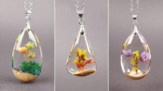 3 Great Epoxy Resin Necklace Ideas with Dry Flowers