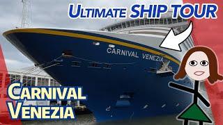 Carnival Venezia FULL Ship Walking Tour 2023 - (Nearly) Real-Time