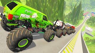 HT Gameplay Crash # 446 | Epic High Speed Monter Trucks Jumps & Bus vs Big Cars vs Speed Bumps Fail