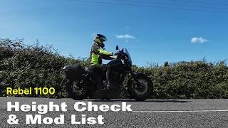 Honda Rebel 1100 Short Rider & Mods List #motorcycle #cruiser #bikergirl #automobile