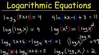 Solving Logarithmic Equations