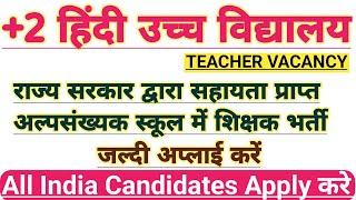 Govt. Hindi Medium School Teacher Vacancy 2025 | Minority School Teacher Vacancy 2025 | TEACHER JOBS