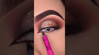 Perfect Golden Eyemakeup #shorts #goldeneyemakeup #makeuptutorial #smokeyeye