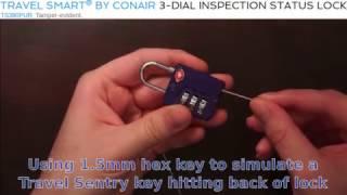 Travel Smart by Conair 3-Dial Inspection Status Lock TS390 - fail