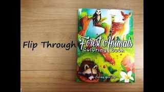 Forest Animals Coloring Book flip through - Coloring Book Cafe