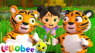 Hide And Seek With Two Tigers  | Lellobee City Farm | Moonbug Kids - Farm Animals