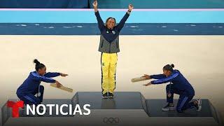 Colombia gana medalla histórica y Simone Biles se arrodilla ante la brasileña | Noticias Telemundo