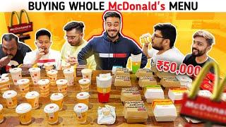 BUYING WHOLE McDonald's MENU - ₹50,000 CHALLENGE 