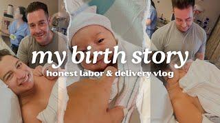 I'M A MOM! My labor story & vlog *honest & realistic*