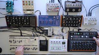 Uptempo jam with Midicake ARP, Dreadbox Nymphes, Moog Minitaur, Mother 32, MSW-810, DrumBrute Impact