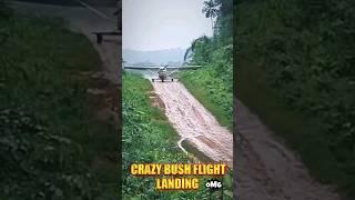 Insane Bush plane landing on a muddy runway #shorts #aviation