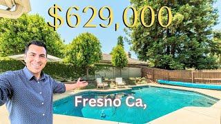 Home for sale in Fresno Ca, Fantastic 4 bedroom 3 bathroom with a sparkling pool!