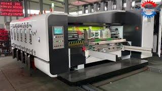 Fully automatic four color lead edge printing electric slotter and die cutting