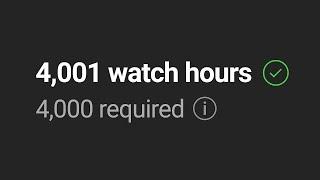 small channels: do this to reach 4000 watch hours